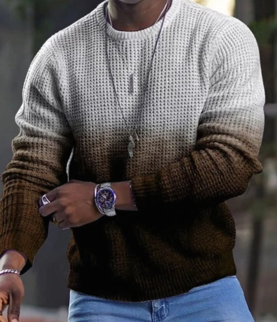 3D-Pullover-Freizeittops für Herren, Langarm-T-Shirts