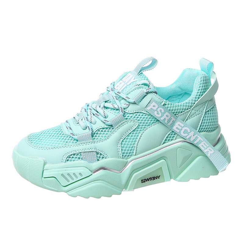 Damen-Sommerschuhe mit Mesh-Plateau