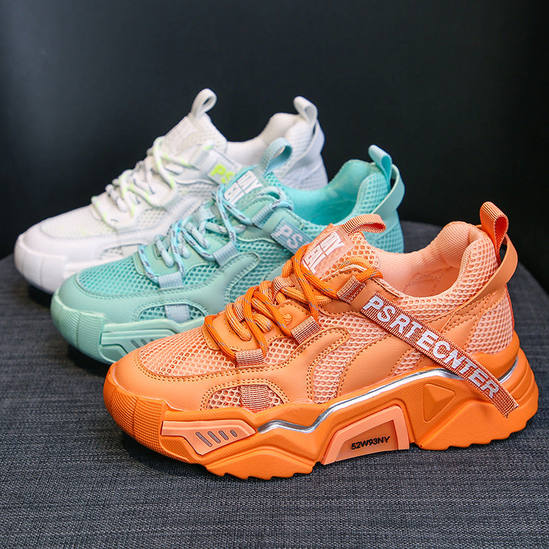 Damen-Sommerschuhe mit Mesh-Plateau