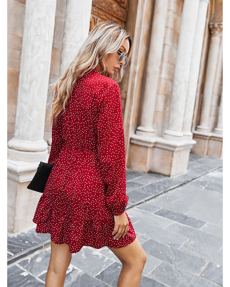 Winterliches bedrucktes Kleid