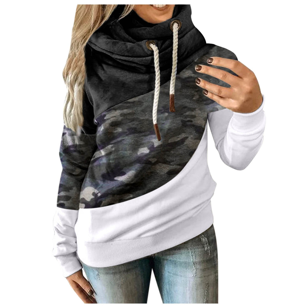Damen-Hoodie mit Camouflage-Muster