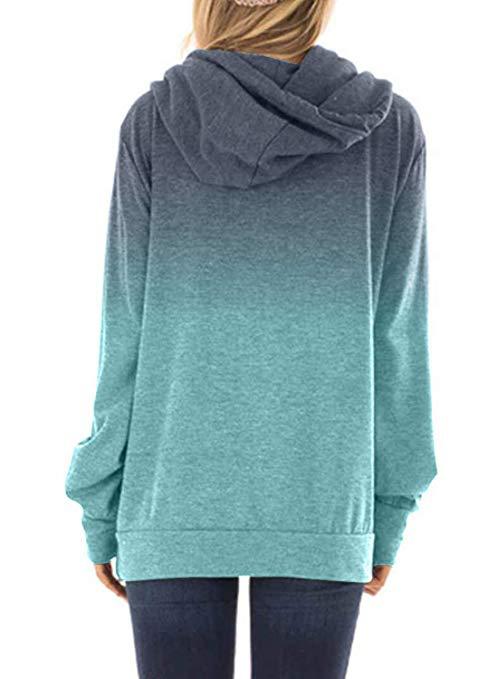 Zweifarbige modische Kapuzenpullover für Damen