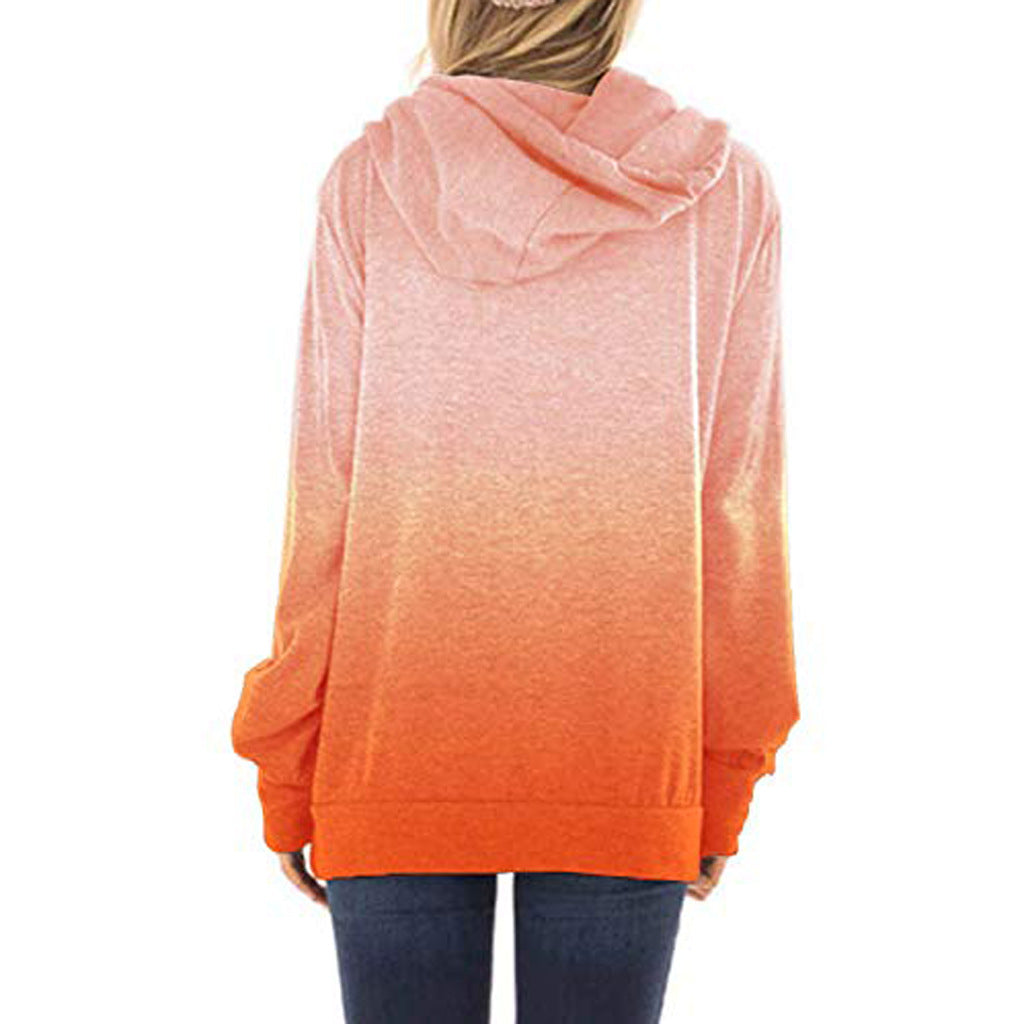 Zweifarbige modische Kapuzenpullover für Damen