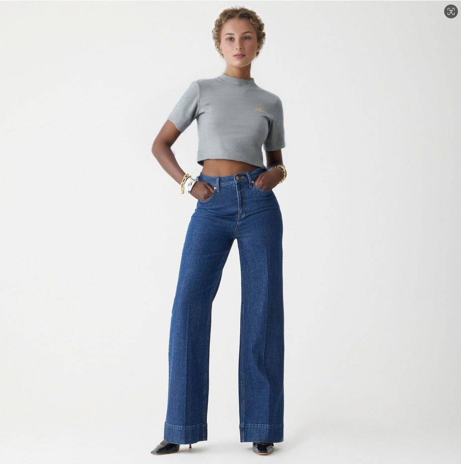 Modische, locker sitzende Jeans mit elastischem Bund für Damen