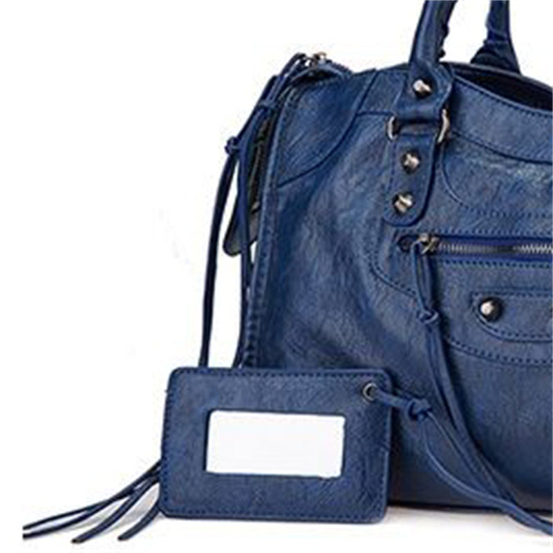 Damenhandtasche mit Fransen, Umhängetasche, Vintage-Stil, verziert mit Nieten und Fransen