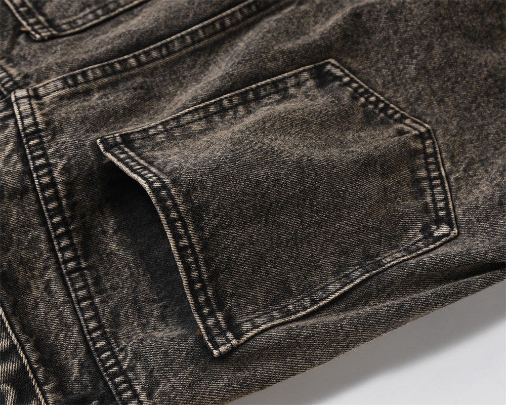 Plissierte, lockere Jeans für Herren