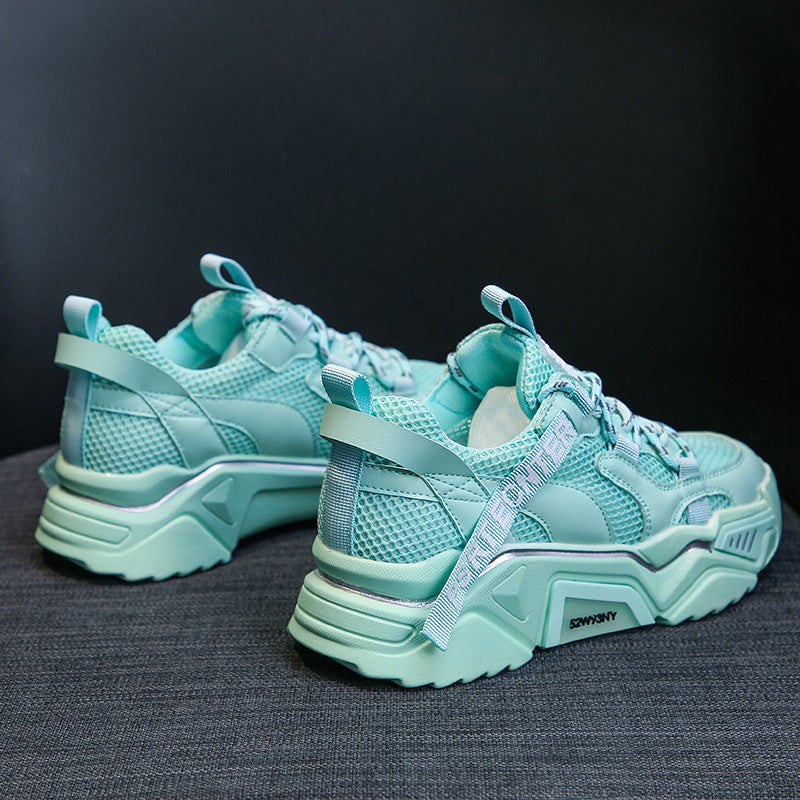 Damen-Sommerschuhe mit Mesh-Plateau