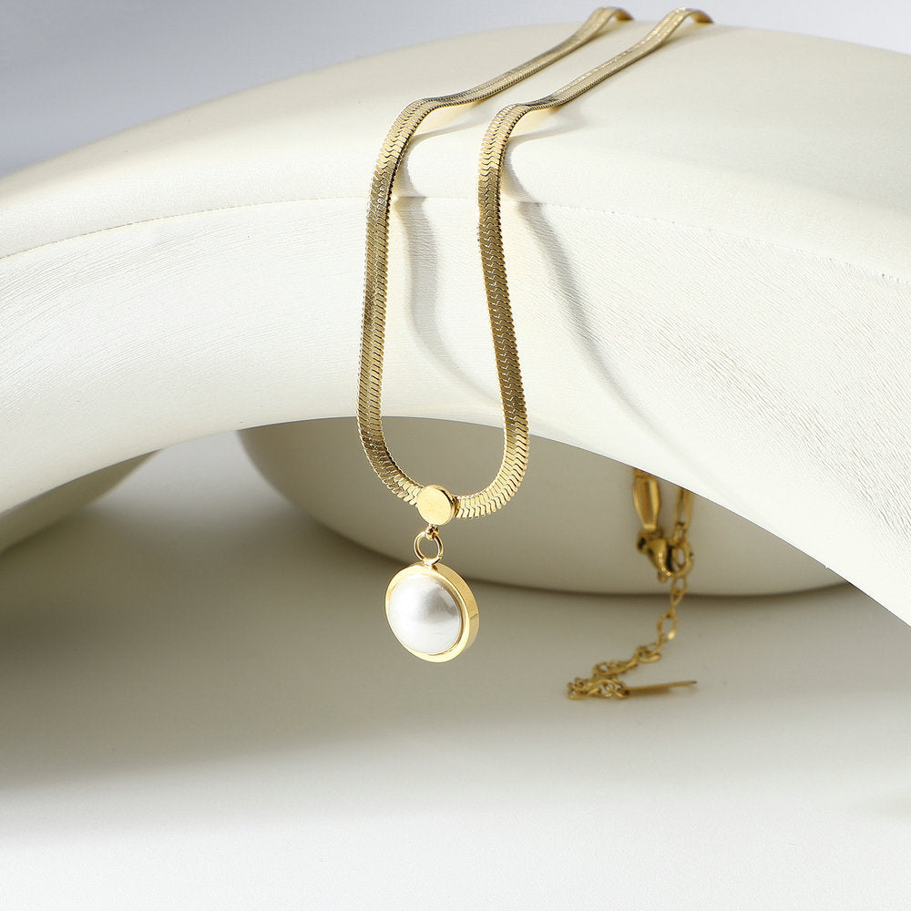 Schlüsselbein-Halskette mit Vakuumplattierung, Accessoires für Damen