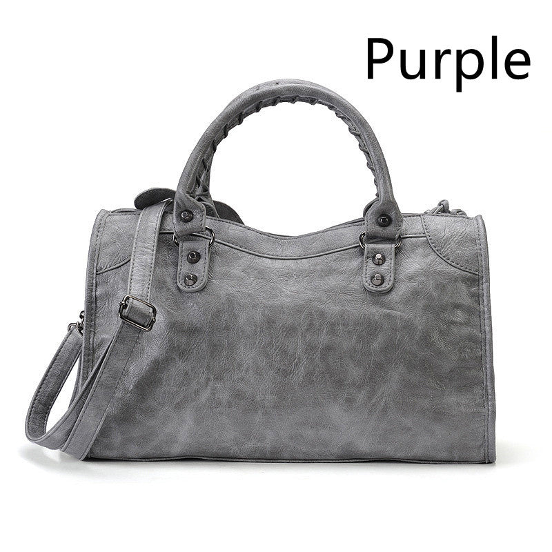 Damenhandtasche mit Fransen, Umhängetasche, Vintage-Stil, verziert mit Nieten und Fransen