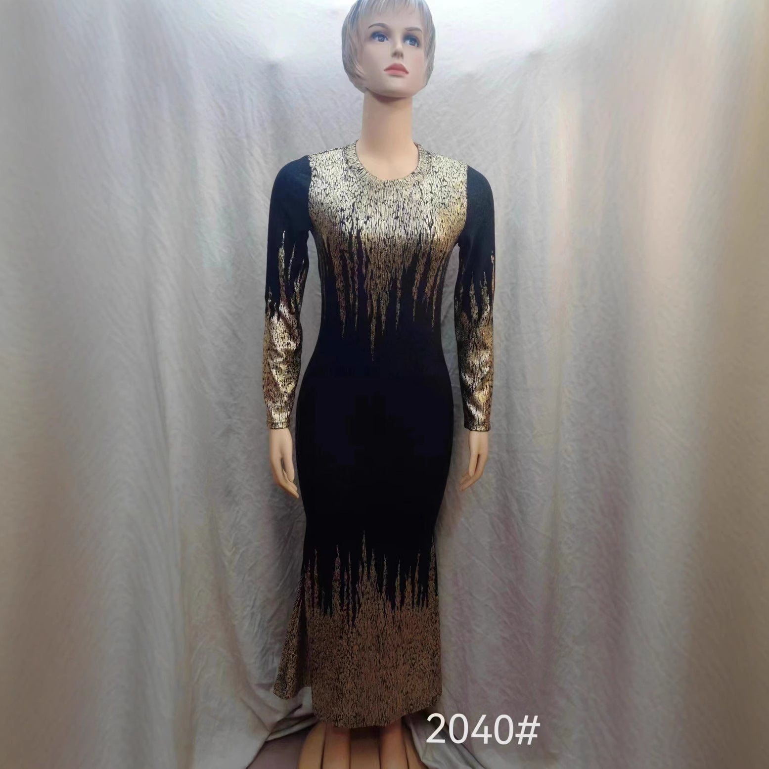 Herbst- und Winterkleid mit Meerjungfrauenschnitt für Damen