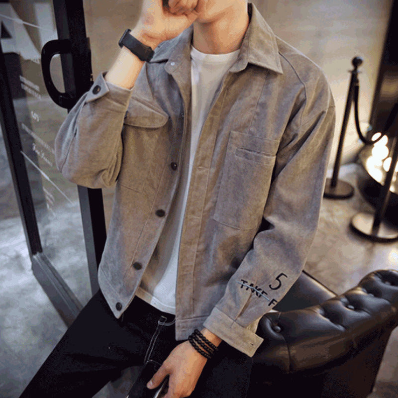 Herrenjacken, einreihig, mit Taschen, Freizeit, schmal geschnitten, einfarbig, schlicht