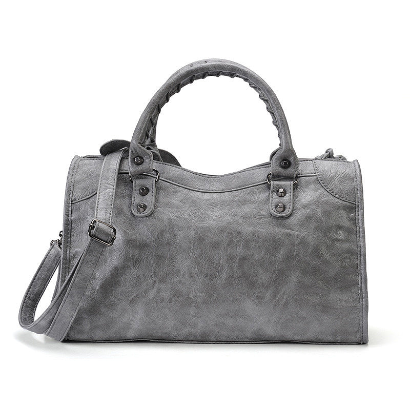 Damenhandtasche mit Fransen, Umhängetasche, Vintage-Stil, verziert mit Nieten und Fransen