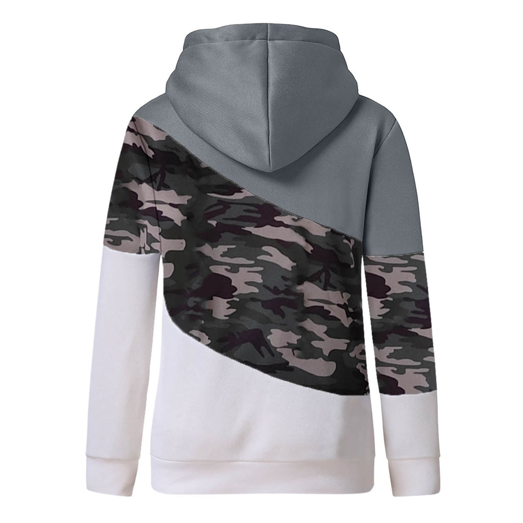 Damen-Hoodie mit Camouflage-Muster