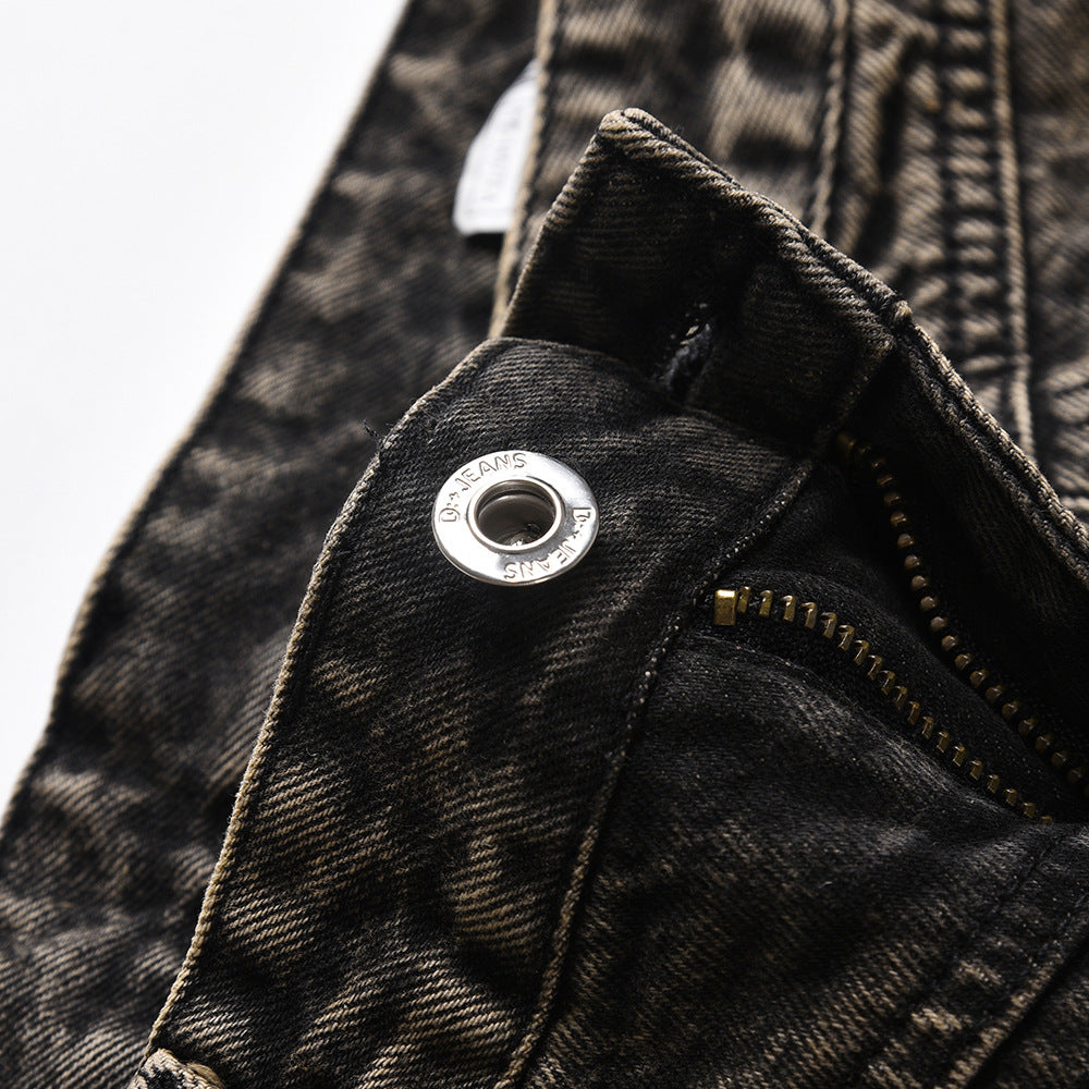 Plissierte, lockere Jeans für Herren