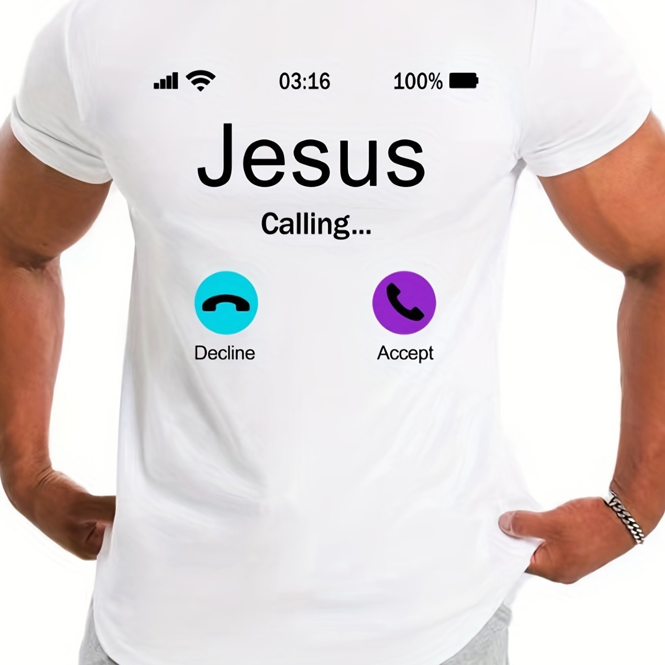 Jesus fordert bedruckte, bequeme Herren-T-Shirts
