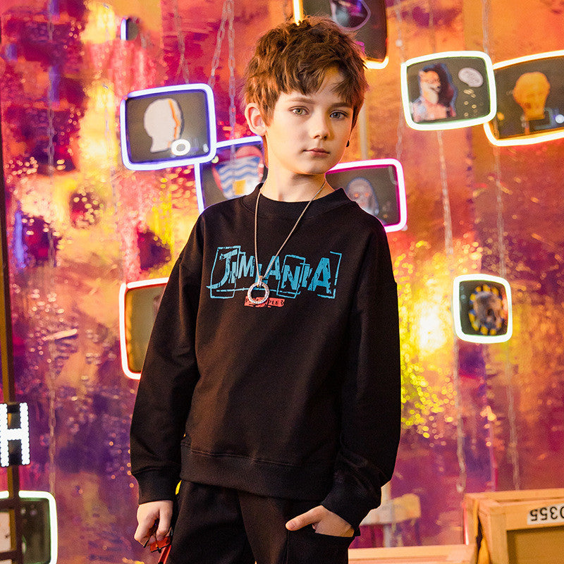 einfarbiger Herbstpullover für Kinder