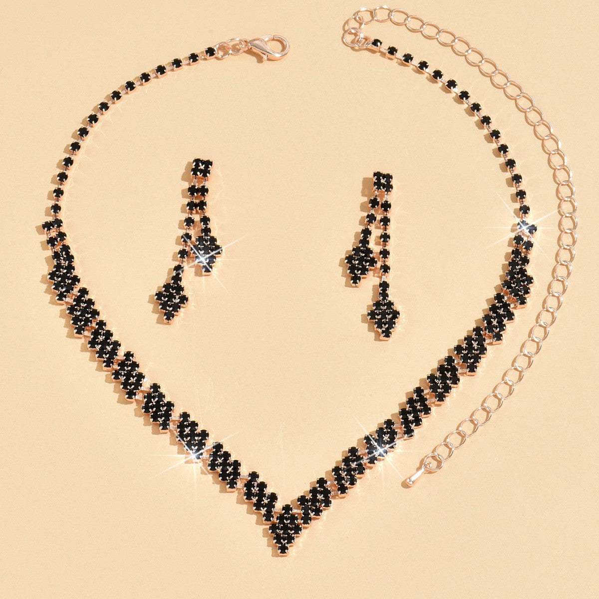 Brautschmuck, Hochzeitsschmuck, Haaraccessoires, Halskette und Ohrringe, Set für Damen