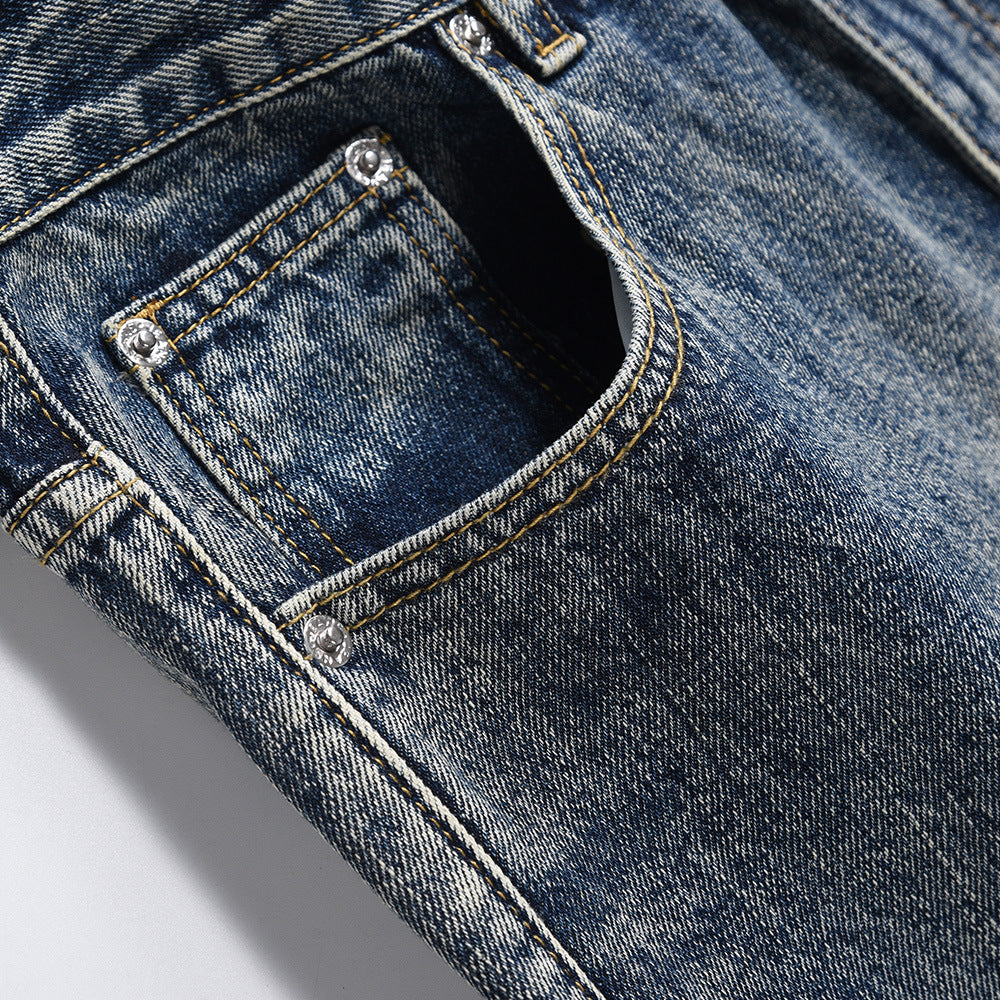 Punk-Hose für Herren mit geradem Bein