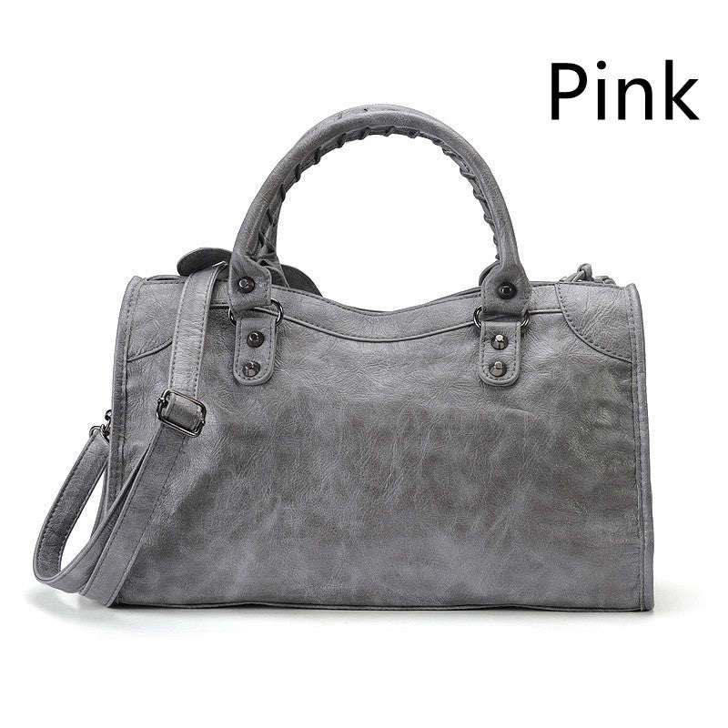 Damenhandtasche mit Fransen, Umhängetasche, Vintage-Stil, verziert mit Nieten und Fransen