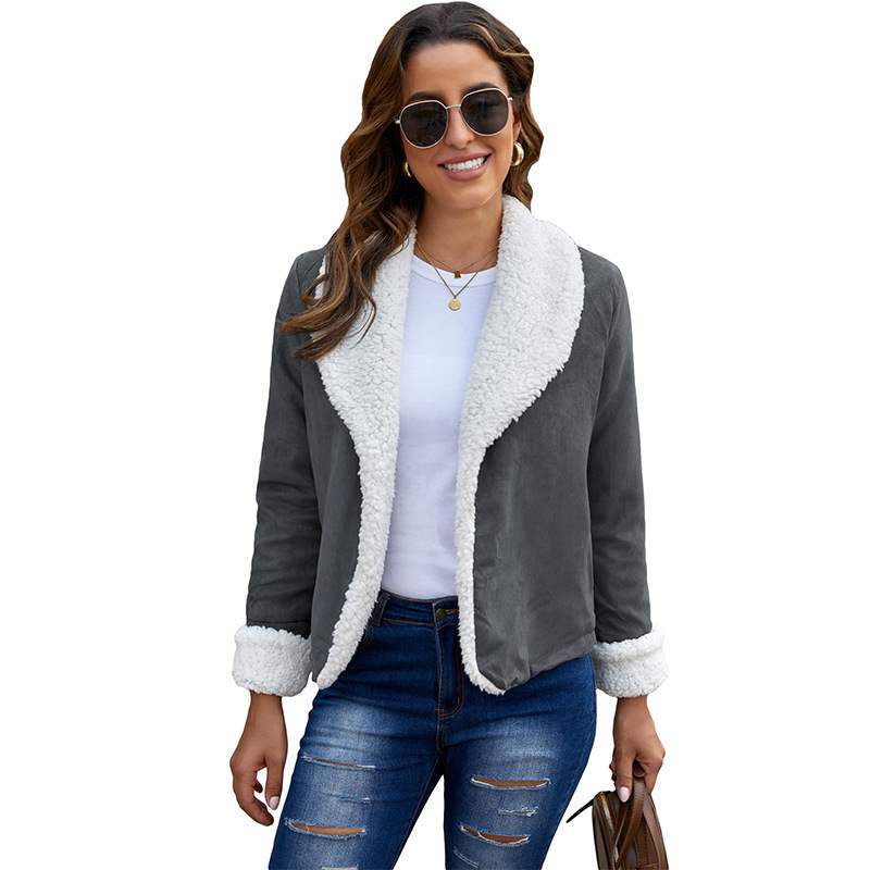 Damenjacke Herbst Wildlederimitat Pull