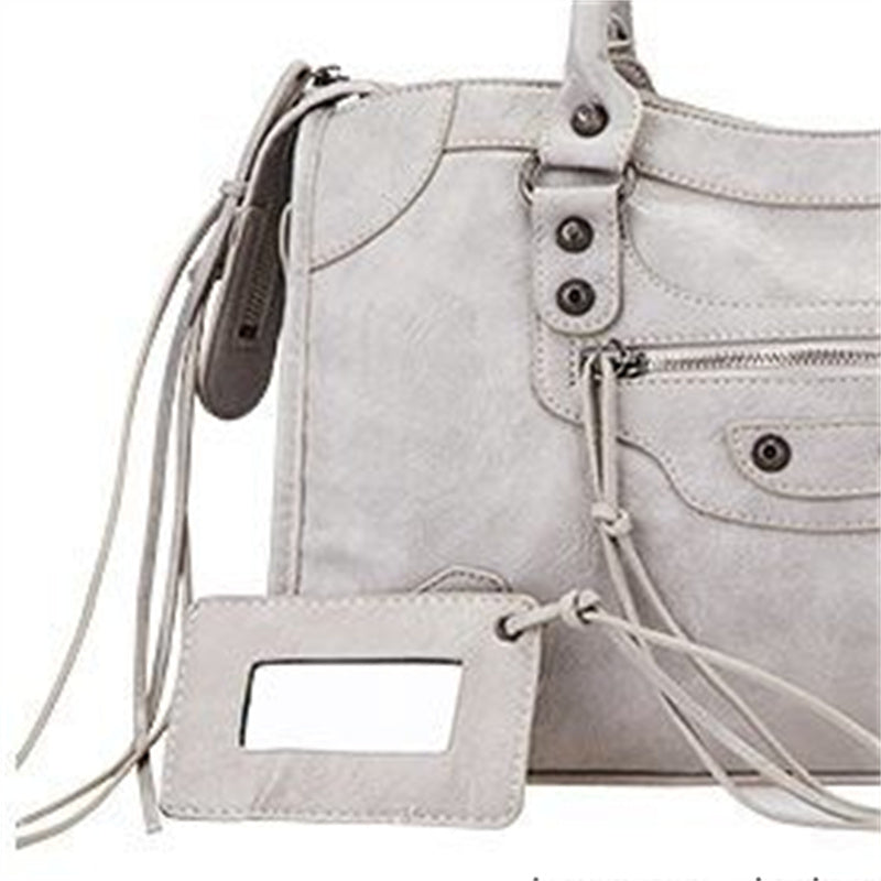 Damenhandtasche mit Fransen, Umhängetasche, Vintage-Stil, verziert mit Nieten und Fransen