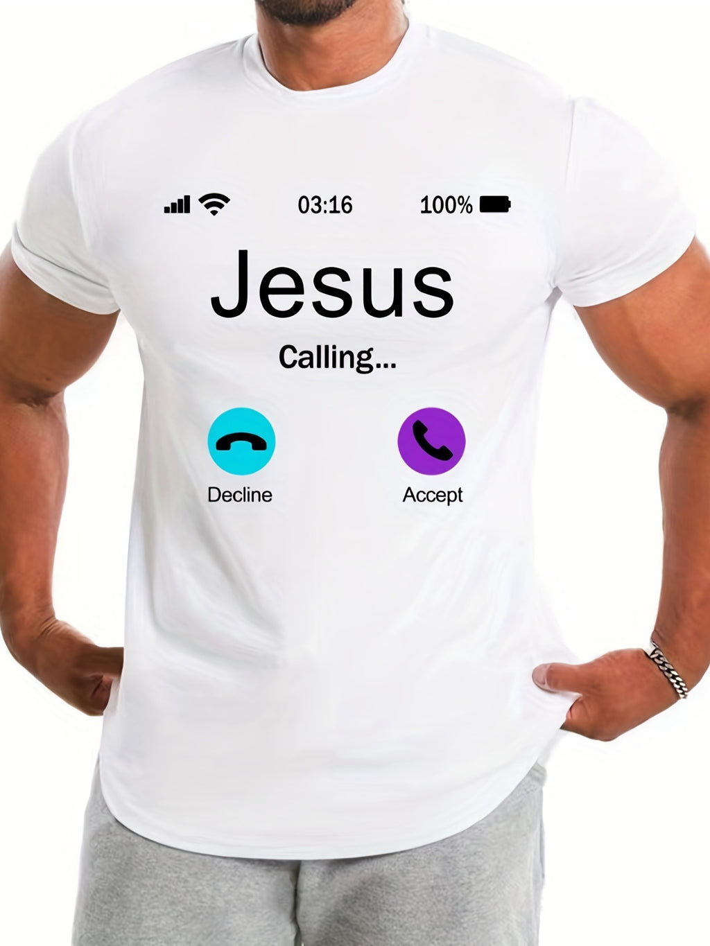 Jesus fordert bedruckte, bequeme Herren-T-Shirts