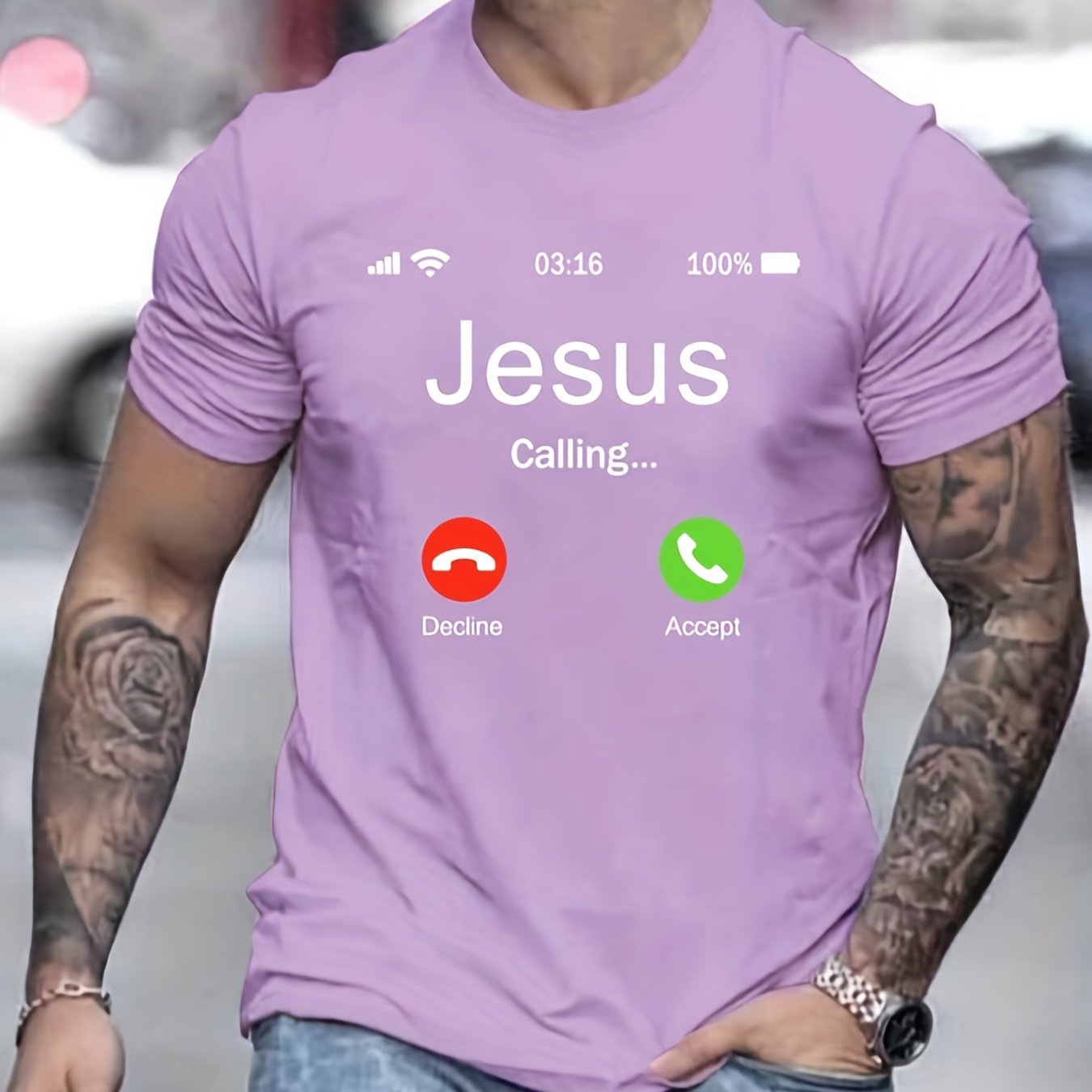 Jesus fordert bedruckte, bequeme Herren-T-Shirts