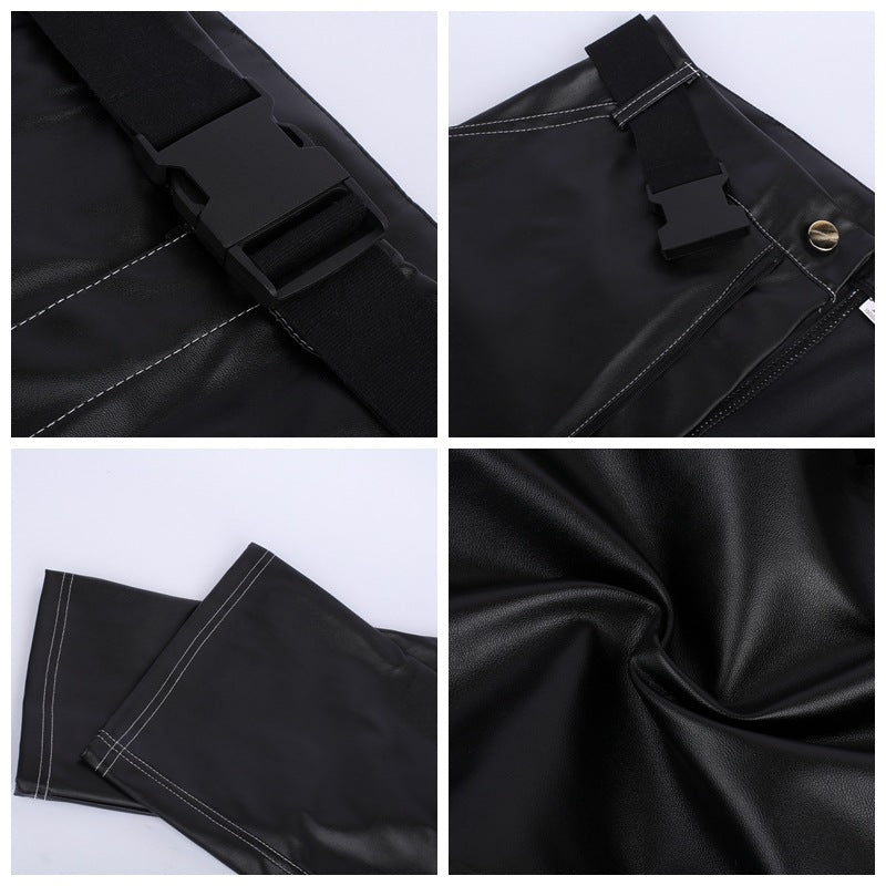 Damen mit hochgeschnittenen, geraden Hosen