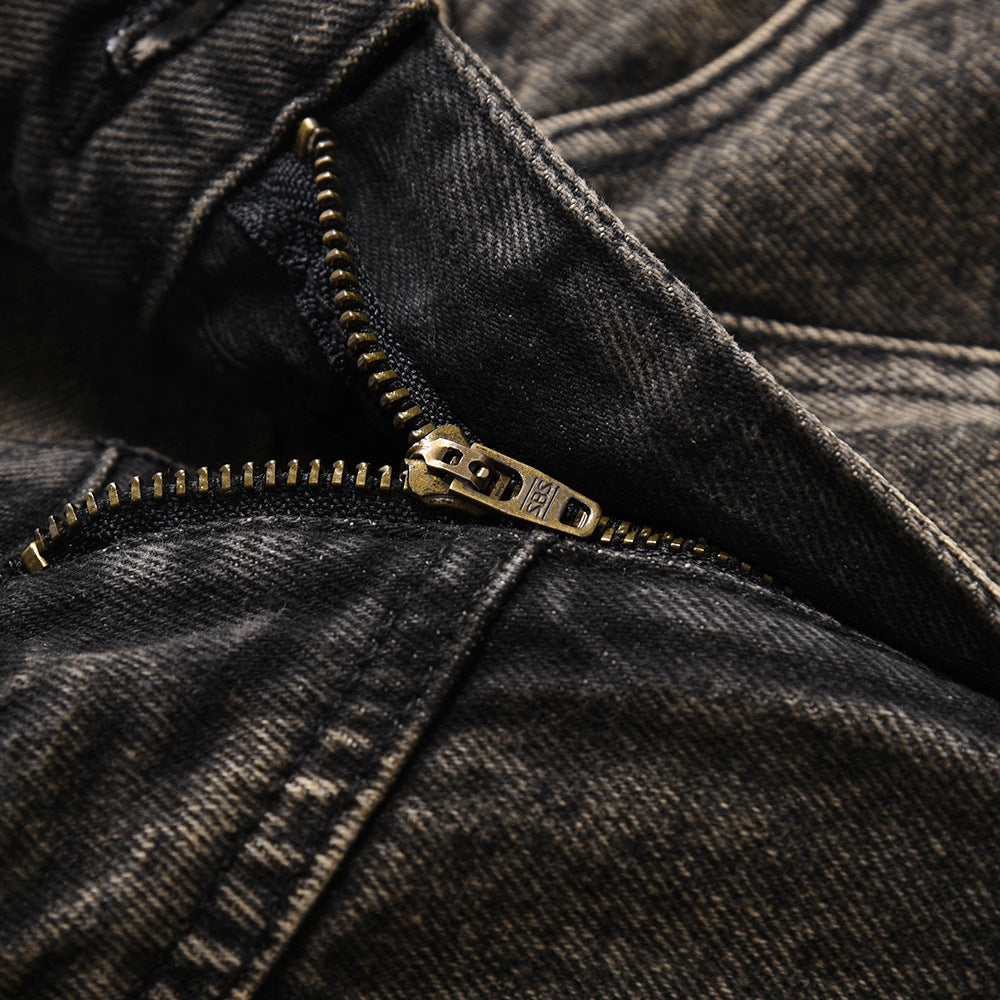 Plissierte, lockere Jeans für Herren