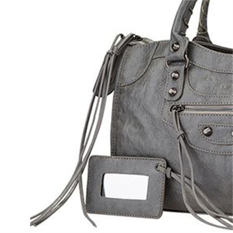 Damenhandtasche mit Fransen, Umhängetasche, Vintage-Stil, verziert mit Nieten und Fransen