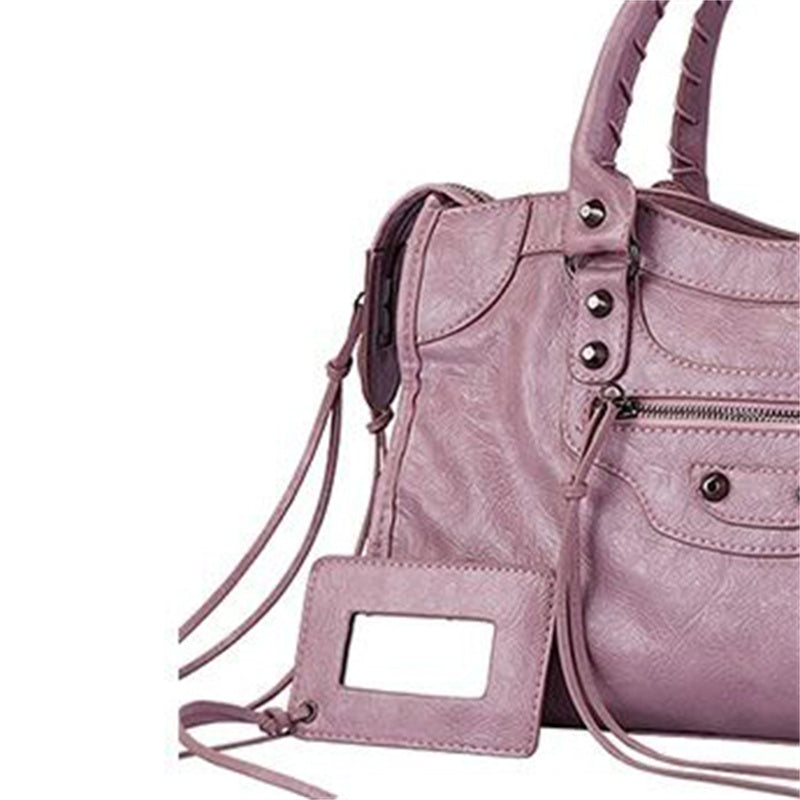 Damenhandtasche mit Fransen, Umhängetasche, Vintage-Stil, verziert mit Nieten und Fransen