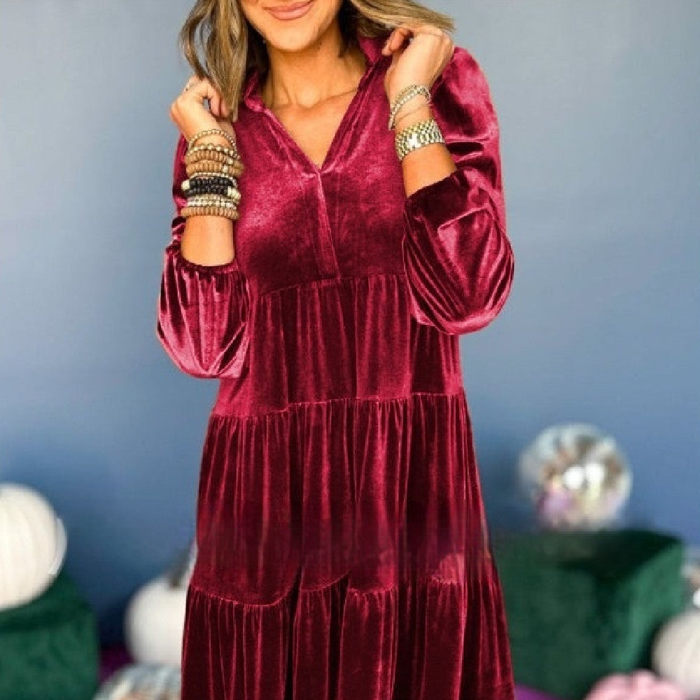 Neues lockeres Kleid für Damen – Herbst und Winter