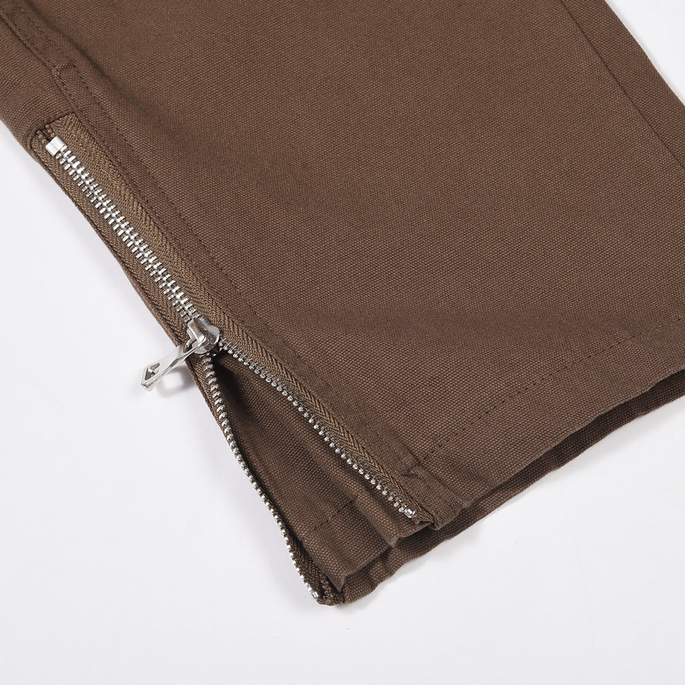 Modische Freizeithose mit Reißverschluss und Schlitz für Herren