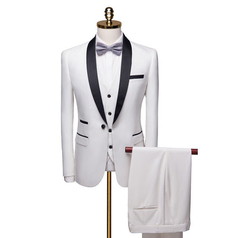3-teiliger Herrenanzug, Hochzeitsanzug, Bräutigam-Tuxedo