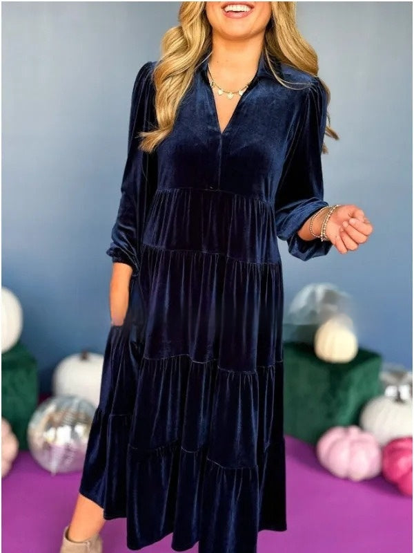 Neues lockeres Kleid für Damen – Herbst und Winter