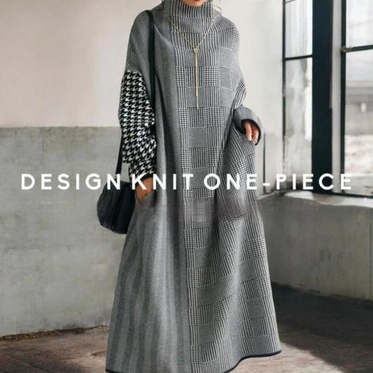 Lockeres Pullover Kleid für Herbst und Winter für Damen
