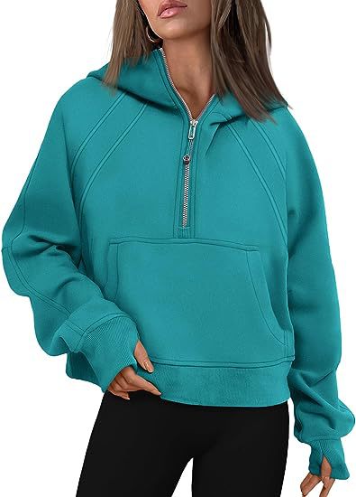 Kapuzenpullover mit Reißverschluss und Tasche, lockere Sportoberteile, langärmelige Pullover, Winter- und Herbstoutfits, Damenbekleidung